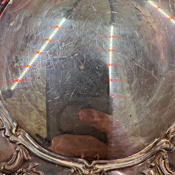 Towle Vintage Silver Plated Master Pattern Serving Rose Tray E.P. 4060 7 3/8" - Picture 5 of 11